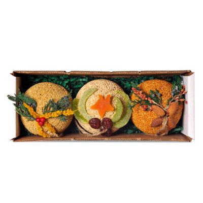 Fruit Ornament Ball Trio